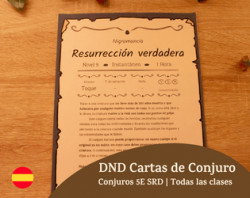 D&D 5e Cartas de Conjuro [A4 & A5, Castellano]
