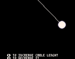 Pico-8 Simple Pendulum Simulation