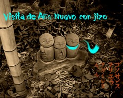 Visita de Año Nuevo con jizo