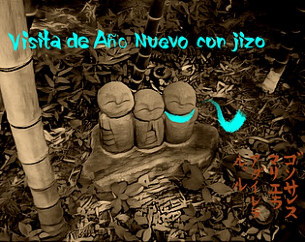 Visita de Año Nuevo con jizo
